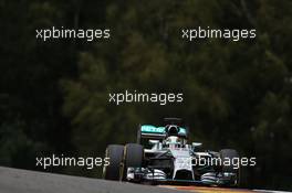 Lewis Hamilton (GBR) Mercedes AMG F1 W05. 22.08.2014. Formula 1 World Championship, Rd 12, Belgian Grand Prix, Spa Francorchamps, Belgium, Practice Day.