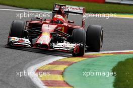 Kimi Raikkonen (FIN) Ferrari F14-T. 22.08.2014. Formula 1 World Championship, Rd 12, Belgian Grand Prix, Spa Francorchamps, Belgium, Practice Day.