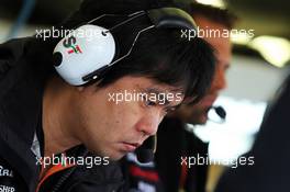Jun Matsuzaki (JPN) Sahara Force India F1 Team Senior Tyre Engineer. 22.08.2014. Formula 1 World Championship, Rd 12, Belgian Grand Prix, Spa Francorchamps, Belgium, Practice Day.