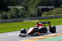 Alexander Rossi (USA) Marussia F1 Team MR03 Reserve Driver. 22.08.2014. Formula 1 World Championship, Rd 12, Belgian Grand Prix, Spa Francorchamps, Belgium, Practice Day.