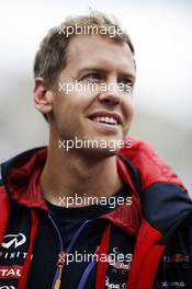 Sebastian Vettel (GER) Red Bull Racing. 22.08.2014. Formula 1 World Championship, Rd 12, Belgian Grand Prix, Spa Francorchamps, Belgium, Practice Day.