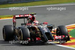 Pastor Maldonado (VEN) Lotus F1 E21. 22.08.2014. Formula 1 World Championship, Rd 12, Belgian Grand Prix, Spa Francorchamps, Belgium, Practice Day.