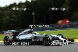 Lewis Hamilton (GBR) Mercedes AMG F1 W05. 22.08.2014. Formula 1 World Championship, Rd 12, Belgian Grand Prix, Spa Francorchamps, Belgium, Practice Day.