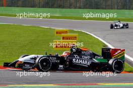 Nico Hulkenberg (GER) Sahara Force India F1 VJM07. 22.08.2014. Formula 1 World Championship, Rd 12, Belgian Grand Prix, Spa Francorchamps, Belgium, Practice Day.