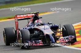 Daniil Kvyat (RUS) Scuderia Toro Rosso STR9. 22.08.2014. Formula 1 World Championship, Rd 12, Belgian Grand Prix, Spa Francorchamps, Belgium, Practice Day.