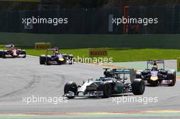 Nico Rosberg (GER) Mercedes AMG F1 W05. 24.08.2014. Formula 1 World Championship, Rd 12, Belgian Grand Prix, Spa Francorchamps, Belgium, Race Day.