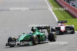 Marcus Ericsson (SWE) Caterham CT05. 24.08.2014. Formula 1 World Championship, Rd 12, Belgian Grand Prix, Spa Francorchamps, Belgium, Race Day.