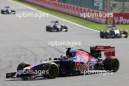 Daniil Kvyat (RUS) Scuderia Toro Rosso STR9. 24.08.2014. Formula 1 World Championship, Rd 12, Belgian Grand Prix, Spa Francorchamps, Belgium, Race Day.