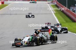 Nico Hulkenberg (GER) Sahara Force India F1 VJM07. 24.08.2014. Formula 1 World Championship, Rd 12, Belgian Grand Prix, Spa Francorchamps, Belgium, Race Day.