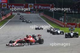 Kimi Raikkonen (FIN) Ferrari F14-T. 24.08.2014. Formula 1 World Championship, Rd 12, Belgian Grand Prix, Spa Francorchamps, Belgium, Race Day.