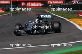 Lewis Hamilton (GBR) Mercedes AMG F1 W05. 24.08.2014. Formula 1 World Championship, Rd 12, Belgian Grand Prix, Spa Francorchamps, Belgium, Race Day.