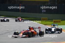 Fernando Alonso (ESP) Ferrari F14-T. 24.08.2014. Formula 1 World Championship, Rd 12, Belgian Grand Prix, Spa Francorchamps, Belgium, Race Day.