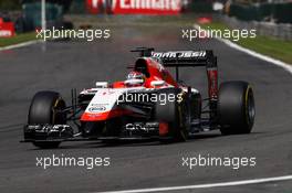 Jules Bianchi (FRA) Marussia F1 Team MR03. 24.08.2014. Formula 1 World Championship, Rd 12, Belgian Grand Prix, Spa Francorchamps, Belgium, Race Day.