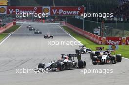 Adrian Sutil (GER) Sauber C33. 24.08.2014. Formula 1 World Championship, Rd 12, Belgian Grand Prix, Spa Francorchamps, Belgium, Race Day.