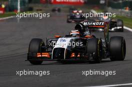 Nico Hulkenberg (GER) Sahara Force India F1 VJM07. 24.08.2014. Formula 1 World Championship, Rd 12, Belgian Grand Prix, Spa Francorchamps, Belgium, Race Day.