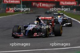 Jean-Eric Vergne (FRA) Scuderia Toro Rosso STR9. 24.08.2014. Formula 1 World Championship, Rd 12, Belgian Grand Prix, Spa Francorchamps, Belgium, Race Day.