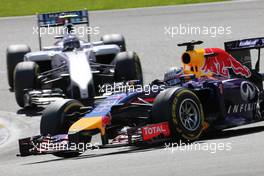 Sebastian Vettel (GER), Red Bull Racing  24.08.2014. Formula 1 World Championship, Rd 12, Belgian Grand Prix, Spa Francorchamps, Belgium, Race Day.