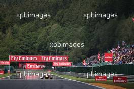 Sebastian Vettel (GER) Red Bull Racing RB10. 24.08.2014. Formula 1 World Championship, Rd 12, Belgian Grand Prix, Spa Francorchamps, Belgium, Race Day.