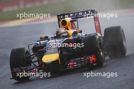 Sebastian Vettel (GER) Red Bull Racing RB10. 23.08.2014. Formula 1 World Championship, Rd 12, Belgian Grand Prix, Spa Francorchamps, Belgium, Qualifying Day.