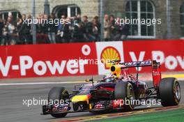 Sebastian Vettel (GER) Red Bull Racing RB10. 23.08.2014. Formula 1 World Championship, Rd 12, Belgian Grand Prix, Spa Francorchamps, Belgium, Qualifying Day.
