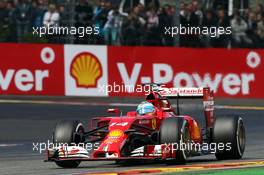 Fernando Alonso (ESP) Ferrari F14-T. 23.08.2014. Formula 1 World Championship, Rd 12, Belgian Grand Prix, Spa Francorchamps, Belgium, Qualifying Day.