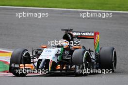 Nico Hulkenberg (GER) Sahara Force India F1 VJM07. 23.08.2014. Formula 1 World Championship, Rd 12, Belgian Grand Prix, Spa Francorchamps, Belgium, Qualifying Day.
