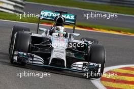 Lewis Hamilton (GBR) Mercedes AMG F1 W05. 23.08.2014. Formula 1 World Championship, Rd 12, Belgian Grand Prix, Spa Francorchamps, Belgium, Qualifying Day.