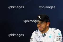 Lewis Hamilton (GBR) Mercedes AMG F1 in the FIA Press Conference. 23.08.2014. Formula 1 World Championship, Rd 12, Belgian Grand Prix, Spa Francorchamps, Belgium, Qualifying Day.