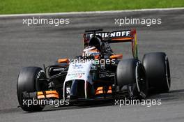 Nico Hulkenberg (GER) Sahara Force India F1 VJM07. 23.08.2014. Formula 1 World Championship, Rd 12, Belgian Grand Prix, Spa Francorchamps, Belgium, Qualifying Day.