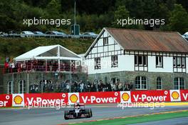 Daniil Kvyat (RUS) Scuderia Toro Rosso STR9. 23.08.2014. Formula 1 World Championship, Rd 12, Belgian Grand Prix, Spa Francorchamps, Belgium, Qualifying Day.