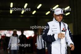 Valtteri Bottas (FIN) Williams on the drivers parade. 24.08.2014. Formula 1 World Championship, Rd 12, Belgian Grand Prix, Spa Francorchamps, Belgium, Race Day.