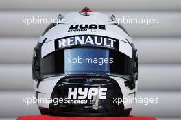 The helmet of Andre Lotterer (GER) Caterham F1 Team. 21.08.2014. Formula 1 World Championship, Rd 12, Belgian Grand Prix, Spa Francorchamps, Belgium, Preparation Day.