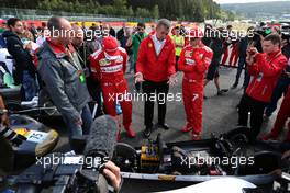 Fernando Alonso (ESP), Scuderia Ferrari and Kimi Raikkonen (FIN), Scuderia Ferrari  21.08.2014. Formula 1 World Championship, Rd 12, Belgian Grand Prix, Spa Francorchamps, Belgium, Preparation Day.