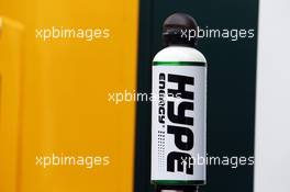 Hype Energy drink bottle for Andre Lotterer (GER) Caterham F1 Team. 21.08.2014. Formula 1 World Championship, Rd 12, Belgian Grand Prix, Spa Francorchamps, Belgium, Preparation Day.
