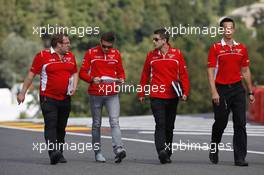 Jules Bianchi (FRA) Marussia F1 Team walks the circuit. 21.08.2014. Formula 1 World Championship, Rd 12, Belgian Grand Prix, Spa Francorchamps, Belgium, Preparation Day.