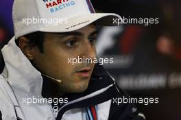 Felipe Massa (BRA) Williams in the FIA Press Conference. 21.08.2014. Formula 1 World Championship, Rd 12, Belgian Grand Prix, Spa Francorchamps, Belgium, Preparation Day.