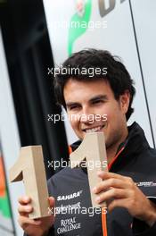 Sergio Perez (MEX) Sahara Force India F1. 21.08.2014. Formula 1 World Championship, Rd 12, Belgian Grand Prix, Spa Francorchamps, Belgium, Preparation Day.