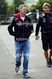 Sebastian Vettel (GER) Red Bull Racing. 21.08.2014. Formula 1 World Championship, Rd 12, Belgian Grand Prix, Spa Francorchamps, Belgium, Preparation Day.