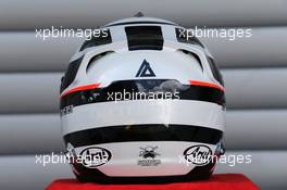The helmet of Andre Lotterer (GER) Caterham F1 Team. 21.08.2014. Formula 1 World Championship, Rd 12, Belgian Grand Prix, Spa Francorchamps, Belgium, Preparation Day.