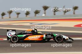 Sergio Perez (MEX) Sahara Force India F1 VJM07. 04.04.2014. Formula 1 World Championship, Rd 3, Bahrain Grand Prix, Sakhir, Bahrain, Practice Day