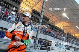 Nico Hulkenberg (GER) Sahara Force India F1 on the grid. 06.04.2014. Formula 1 World Championship, Rd 3, Bahrain Grand Prix, Sakhir, Bahrain, Race Day.