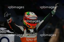 3rd place Sergio Perez (MEX) Sahara Force India F1. 06.04.2014. Formula 1 World Championship, Rd 3, Bahrain Grand Prix, Sakhir, Bahrain, Race Day.