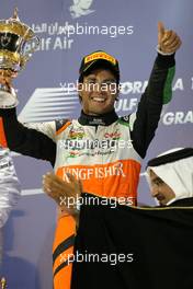 Sergio Perez (MEX), Sahara Force India  06.04.2014. Formula 1 World Championship, Rd 3, Bahrain Grand Prix, Sakhir, Bahrain, Race Day.