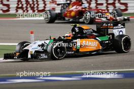 Sergio Perez (MEX), Sahara Force India  06.04.2014. Formula 1 World Championship, Rd 3, Bahrain Grand Prix, Sakhir, Bahrain, Race Day.