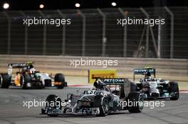 Lewis Hamilton (GBR) Mercedes AMG F1 W05. 06.04.2014. Formula 1 World Championship, Rd 3, Bahrain Grand Prix, Sakhir, Bahrain, Race Day.