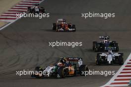Sergio Perez (MEX) Sahara Force India F1 VJM07. 06.04.2014. Formula 1 World Championship, Rd 3, Bahrain Grand Prix, Sakhir, Bahrain, Race Day.