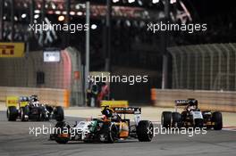 Sergio Perez (MEX) Sahara Force India F1 VJM07. 06.04.2014. Formula 1 World Championship, Rd 3, Bahrain Grand Prix, Sakhir, Bahrain, Race Day.