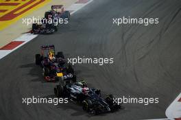 Kevin Magnussen (DEN) McLaren MP4-29. 06.04.2014. Formula 1 World Championship, Rd 3, Bahrain Grand Prix, Sakhir, Bahrain, Race Day.