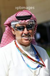 Zayed Rashed Al Zayani (BRN) Chairman of Bharain International Circuit. 05.04.2014. Formula 1 World Championship, Rd 3, Bahrain Grand Prix, Sakhir, Bahrain, Qualifying Day.