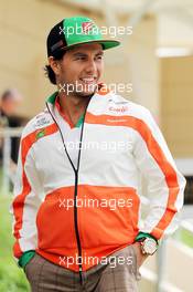 Sergio Perez (MEX) Sahara Force India F1. 03.04.2014. Formula 1 World Championship, Rd 3, Bahrain Grand Prix, Sakhir, Bahrain, Preparation Day.